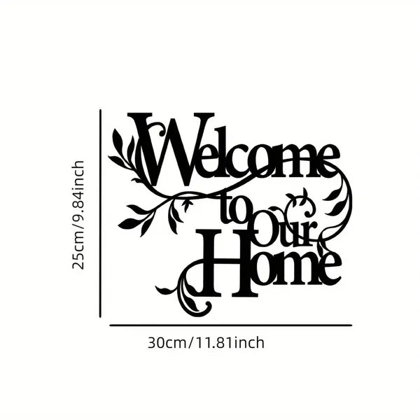 CIF buy Iron 'Welcome to Our Home' Floral Wall Art