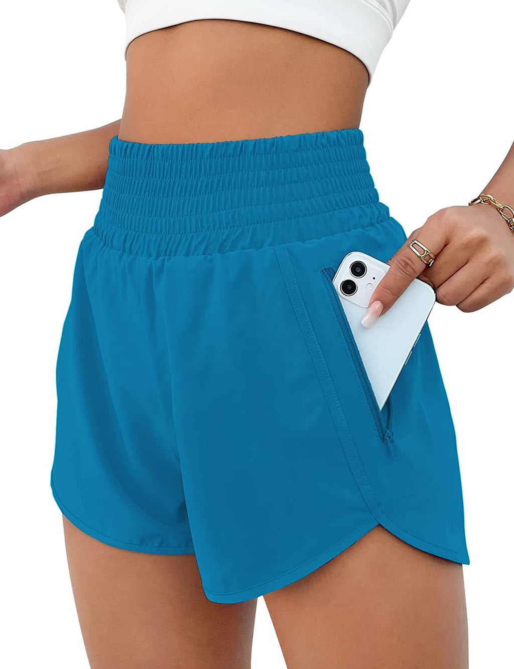 Course haute de femmes Sports de course Faux de Yoga DeuxPiece Short Anti-Light Fitness Wor