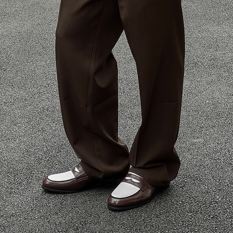 Élégant tout-match Hommes Slip-on Chaussures Casual en cuir