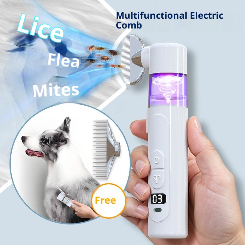 Two-in-one Électric Pet Hair Removal Comb