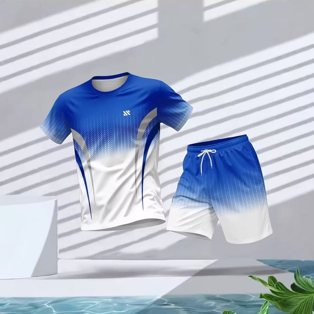 Hommes Col d'équipage manches courtes Top et shorts set
