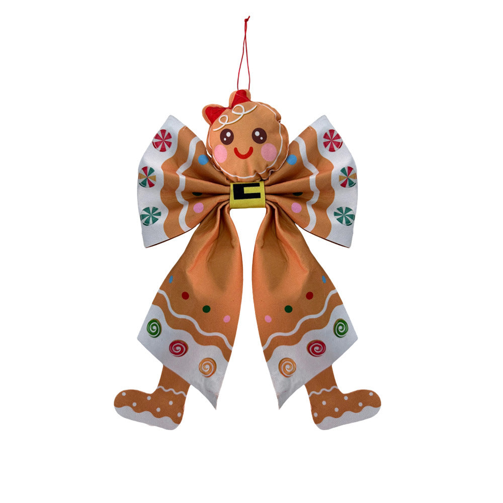 Tissu décoratif de Noël Pendentif Bow