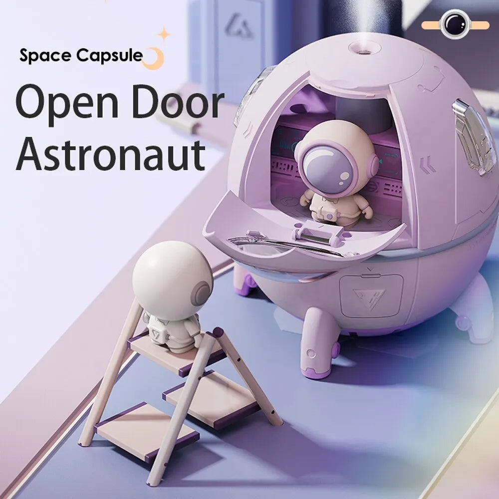 Bureau d'humidificateur portable USB Astronaute Space Air Humidificateur Diffuseur 220ML Avec Colorfu