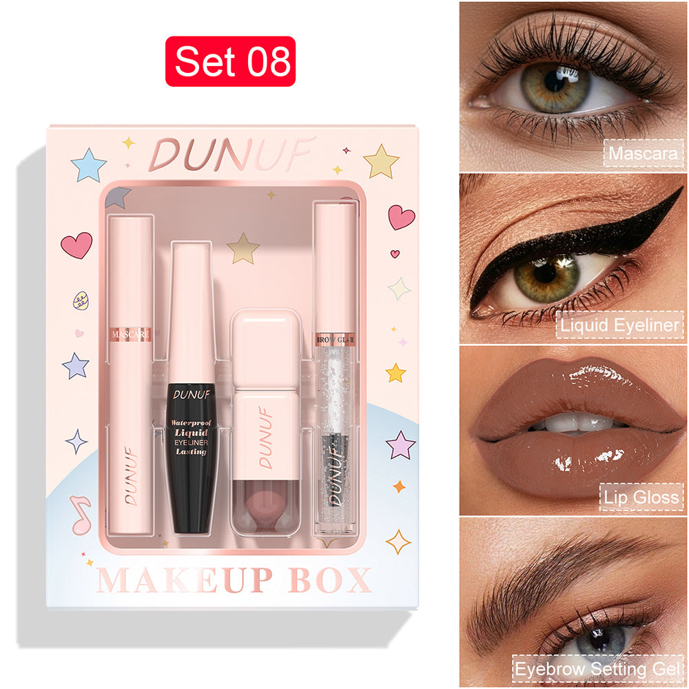 Mascara Eyeliner liquide Lip Gloss Makeup Set