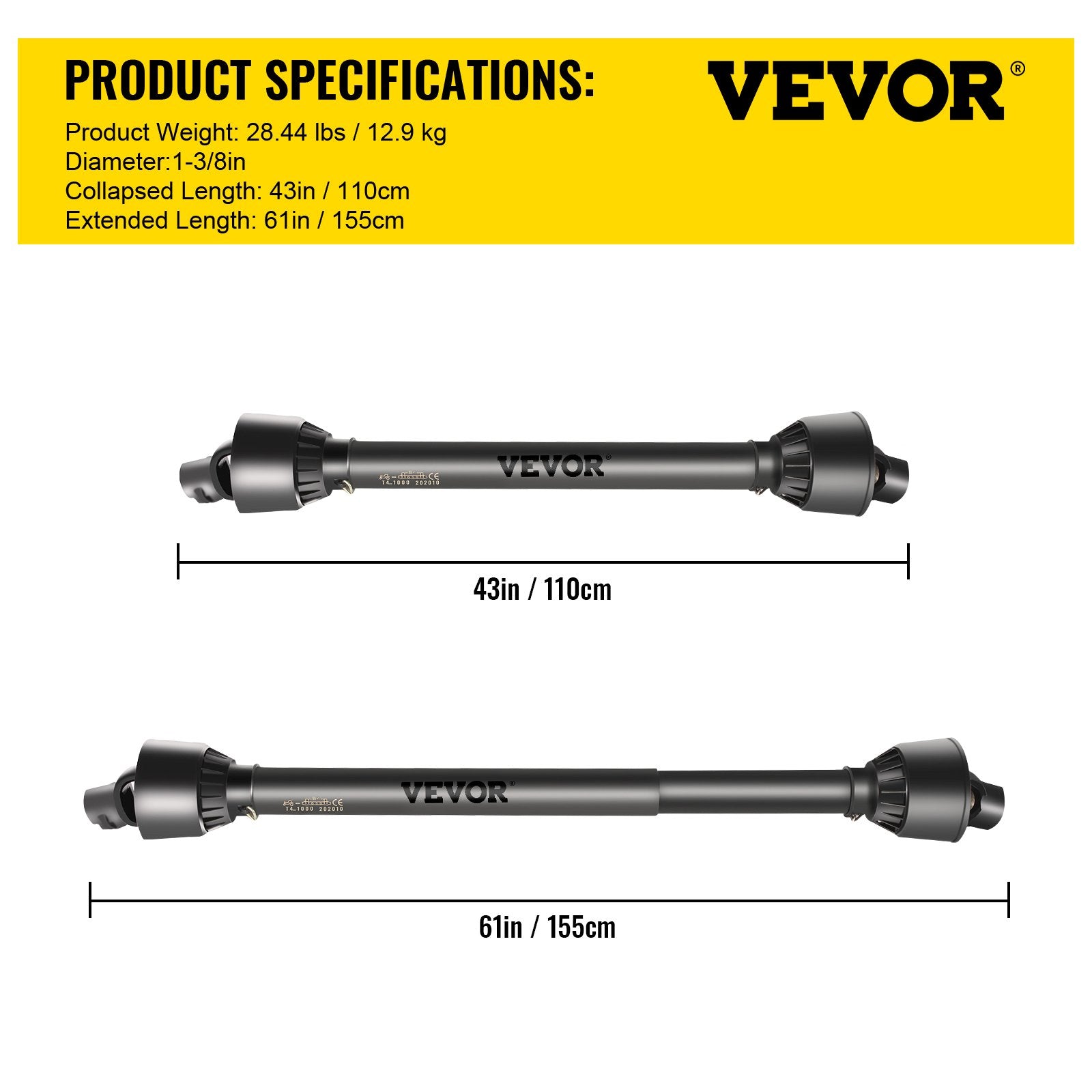 Arbre VEVOR PTO