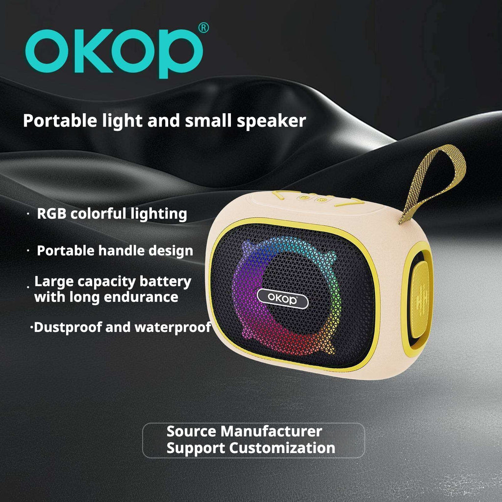 KP-853 Haut-parleur Bluetooth sans fil Longue durée de vie de la batterie Poignée portable Éclairage RGB En stock