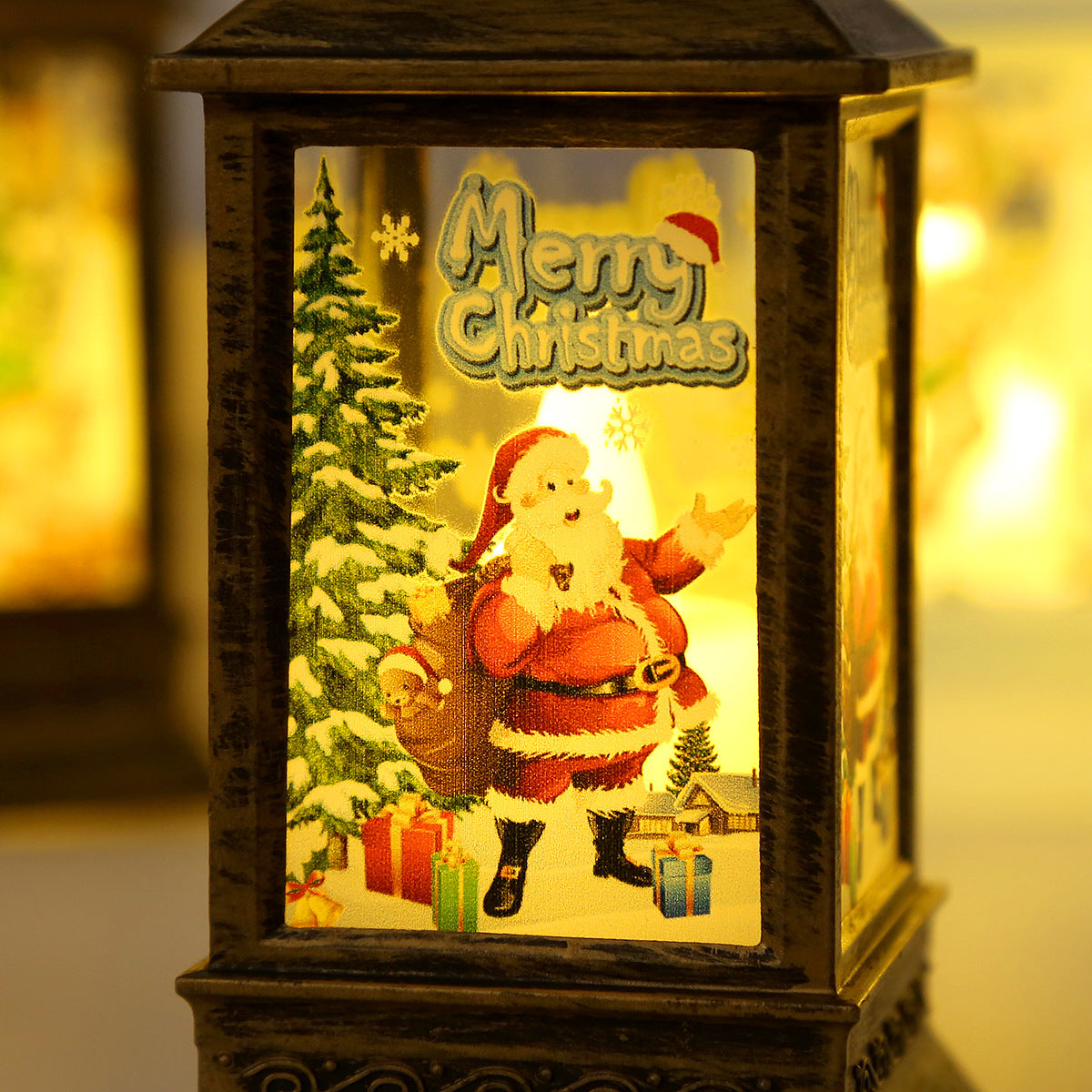 Décorations de Noël Vieil homme Arbre de Noël Snowman Noël Bas Éléments Vent Lam