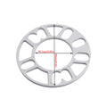 4PCs en alliage d'aluminium 5mm espaceurs de roue Shims Spacer Universal Stud Car Kit