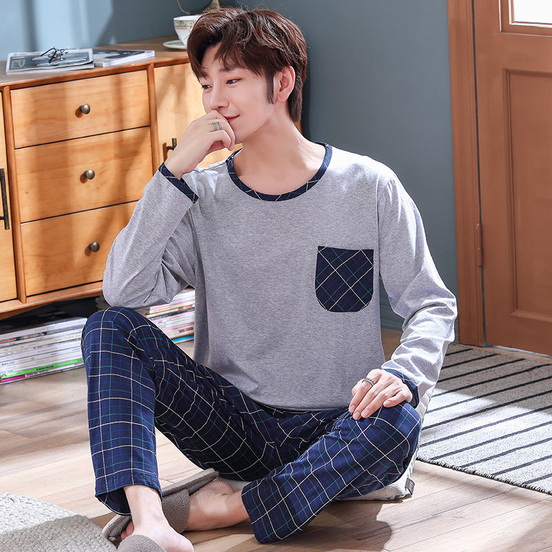 Men's Spring Summer Thin Casual Pure Plus Size Homewear Middle Age