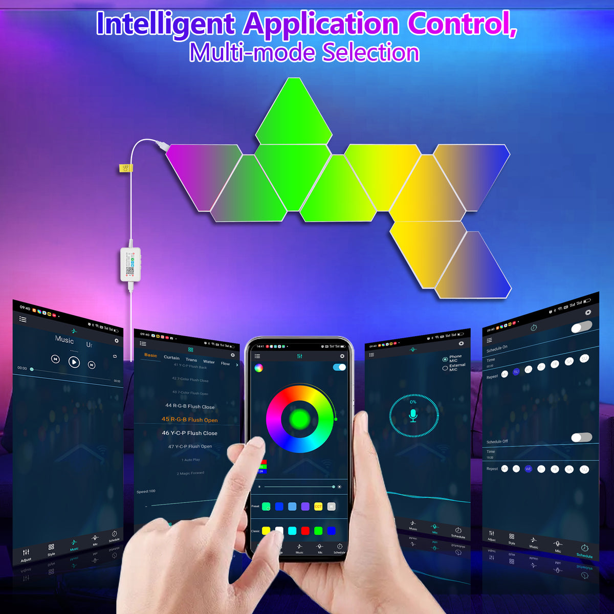 Triangular LED lights