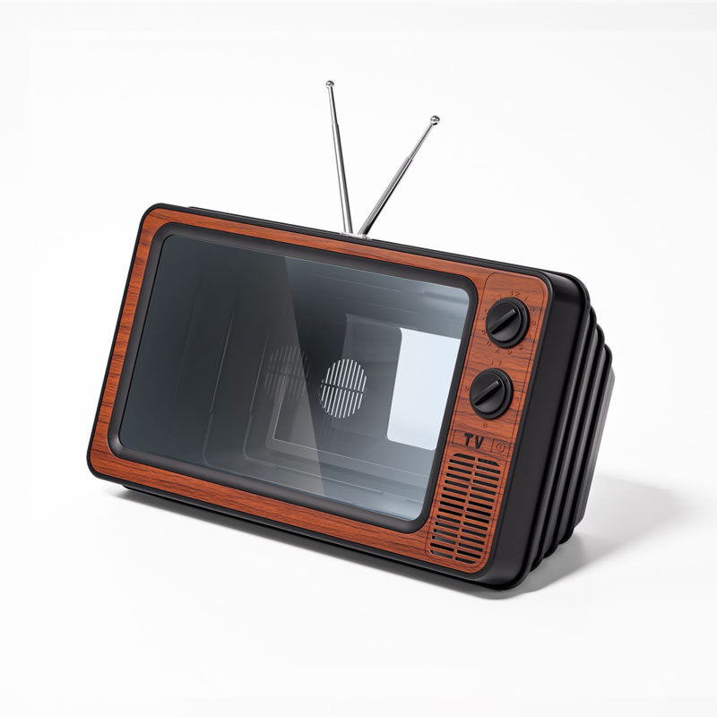 Accueil Blu-ray Support de téléphone de bureau Creative Retro TV Écran agrandi Support de téléphone mobile