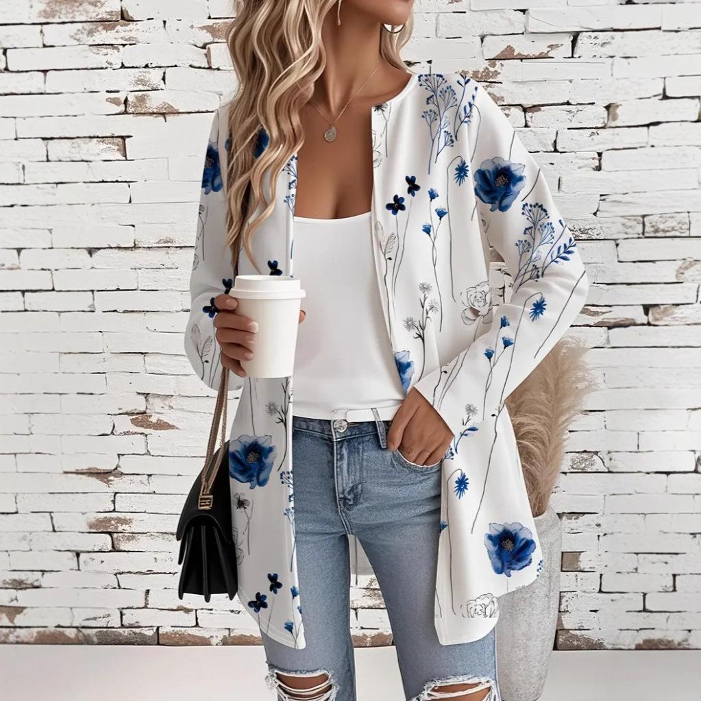 Manteau à manches longues pour femmes occasionnelles