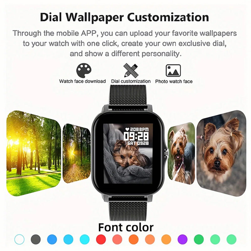 Smart Watch écran de 144 pouces Full Touch hommes et femmes Bluetooth appel