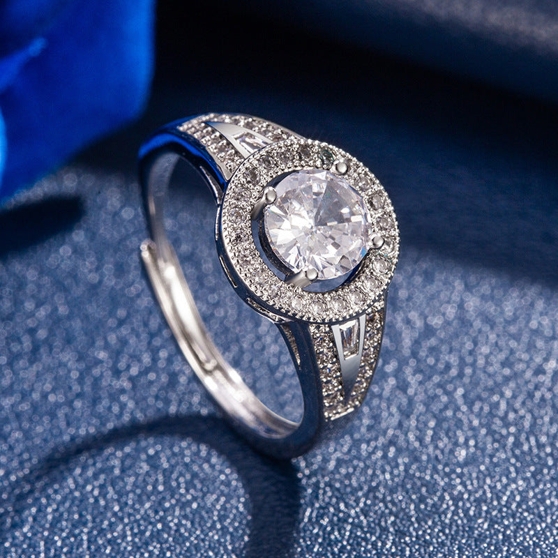 Anneau personnalisé de Zircon pour femmes