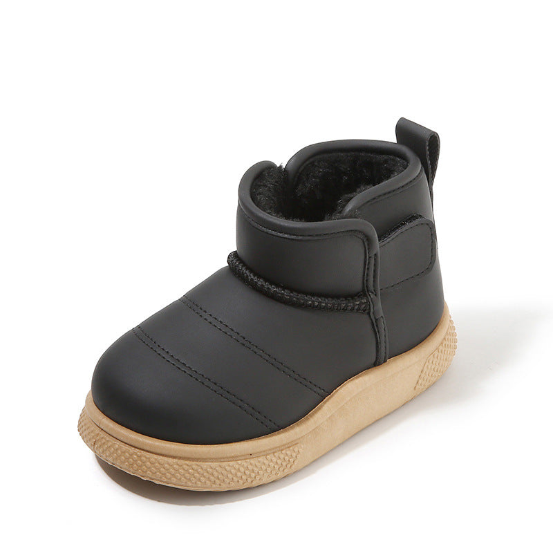 Girls' Thick Cotton Boots Fleece-Lined Warm Baby Cotton Shoes