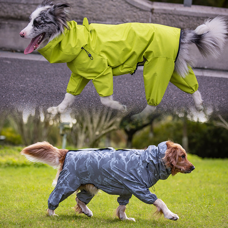 Raincoat extérieur imperméable manteau réfléchissant pour les grands chiens et les animaux de compagnie
