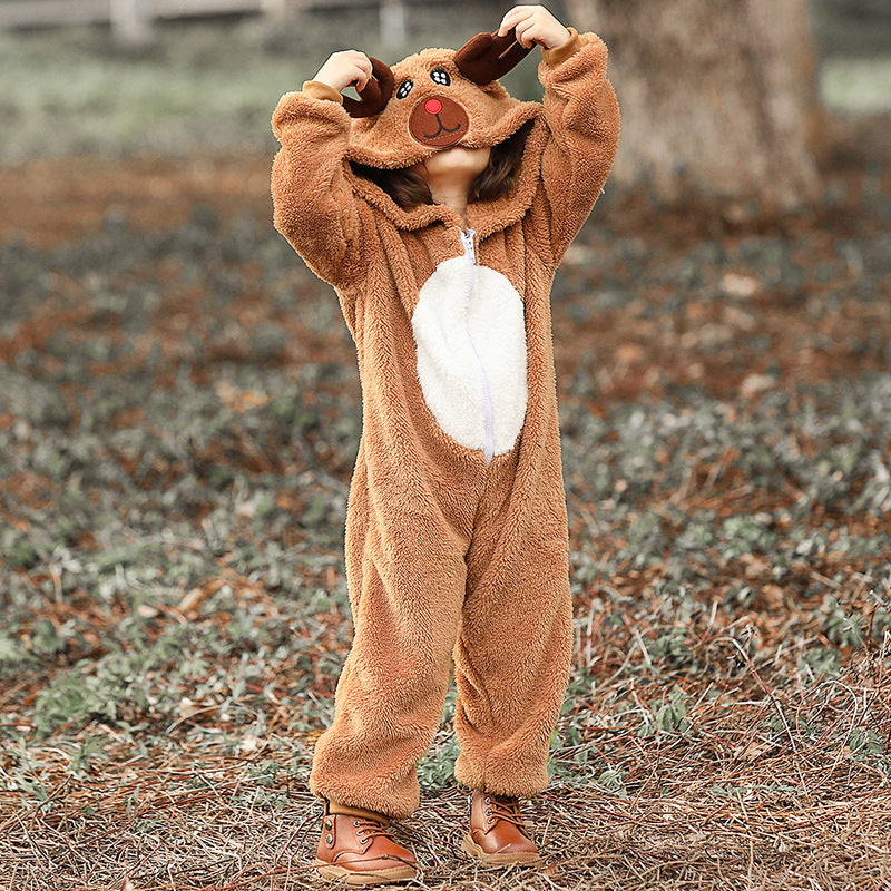 Fashion pour enfants Animal simple Noël renne Elk Jouer parent-enfant Outfit