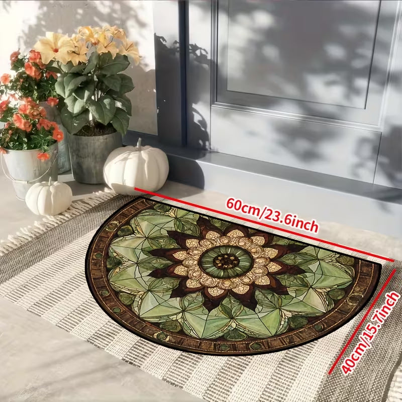 Tapis de sol en caoutchouc semi-circulaire et antisalissure