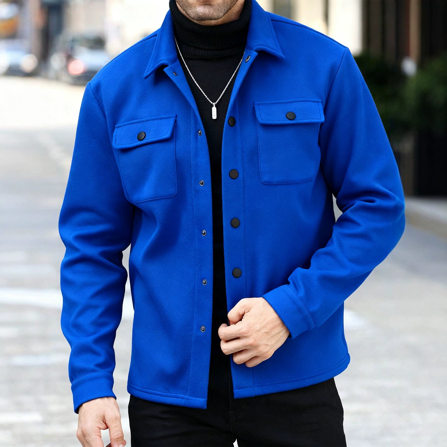 Veste casual homme élégant doublé de polaire Cardigan