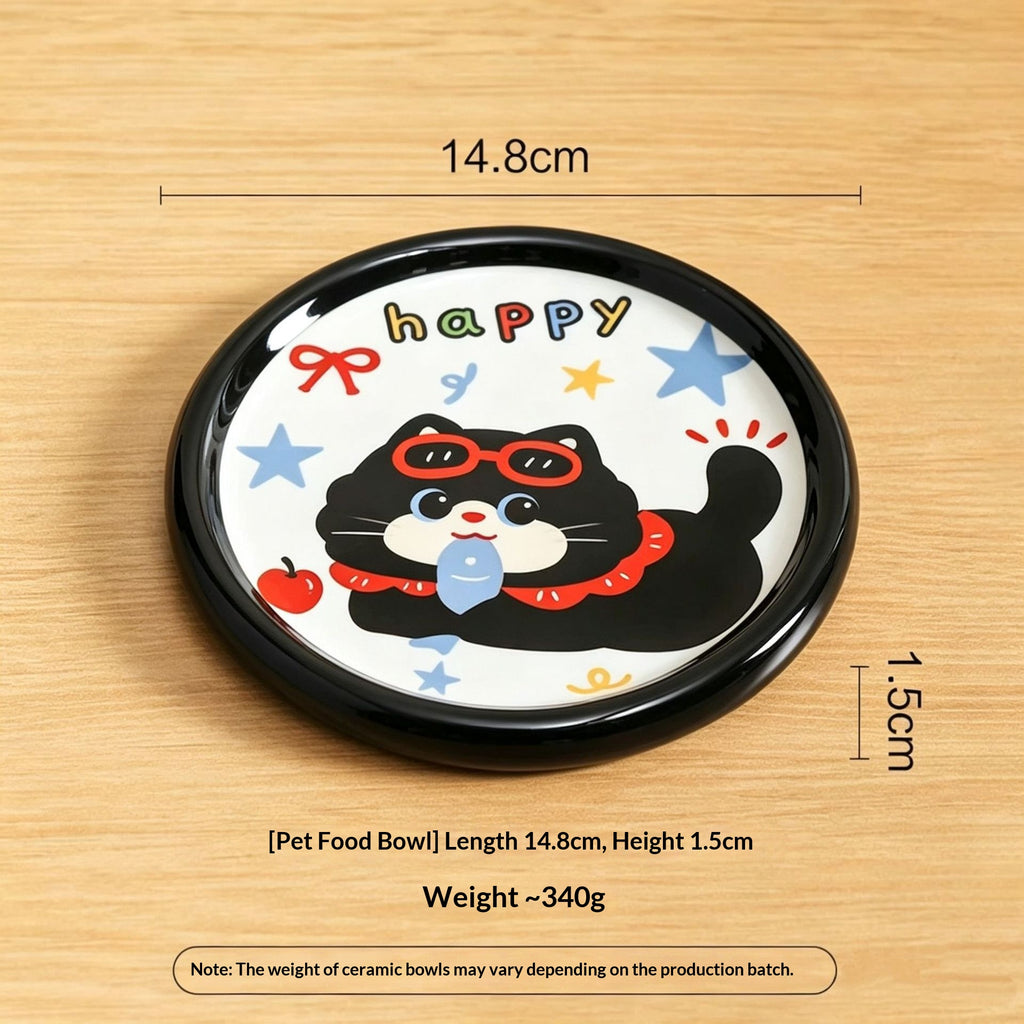 Cute Cartoon Ceramic Pet Bowl