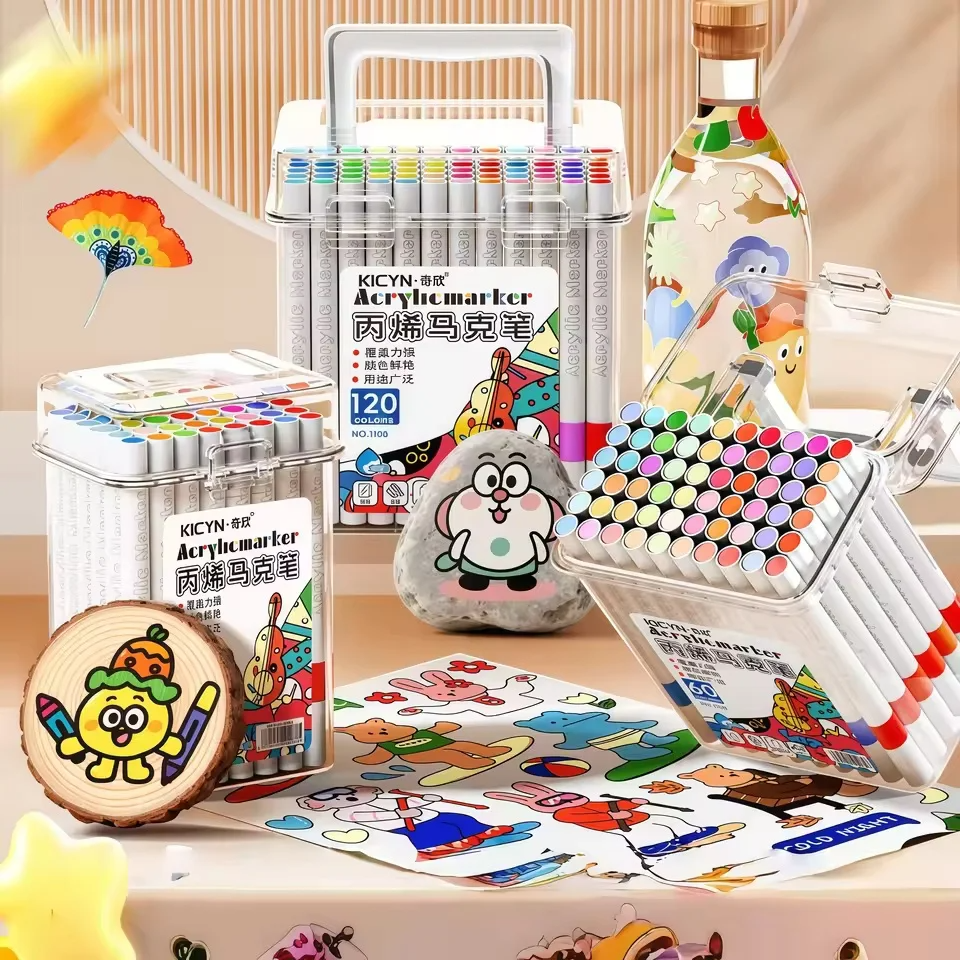Marqueur acrylique 120pcs pour les élèves de l'école primaire