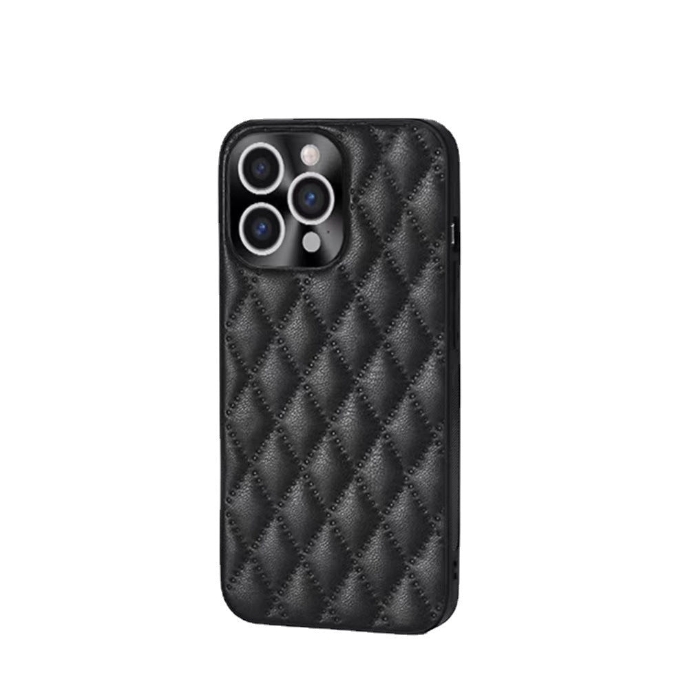 Coque de téléphone Diamant Plaid Crossbody Protection Manche