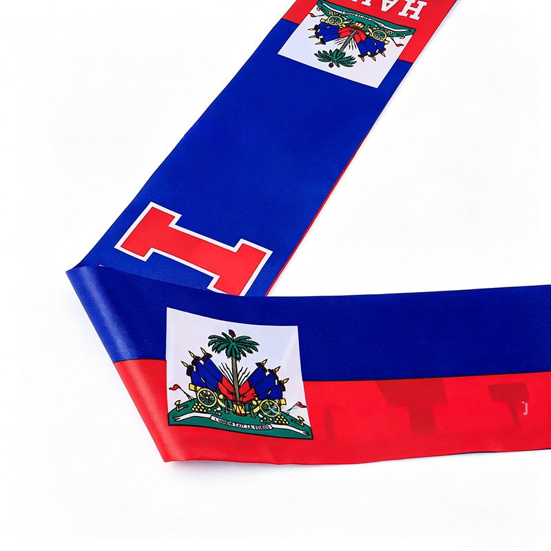 Écharpe Fan du monde d'Haïti Satin cou Warmer