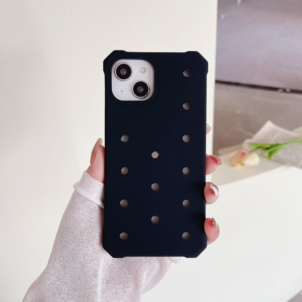 Couverture de protection du boîtier du téléphone du trou de silicone Trois dimensions
