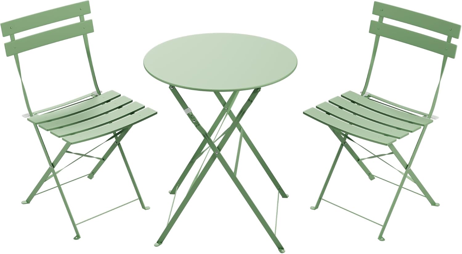 Intérieur Extérieur 3-Piece pliable Bistro Set pliant de meubles de patio extérieur 2 chaises A