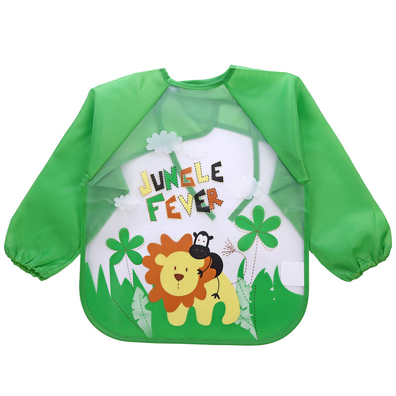 Gown enfant manches longues enfants imperméable repas Baby Tablier Peinture Vêtements Bib Protectiv