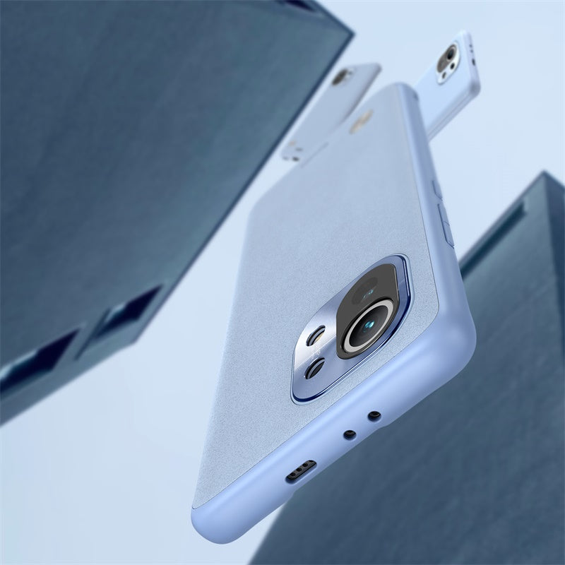 Étui en cuir uni en alliage pour Xiaomi 11