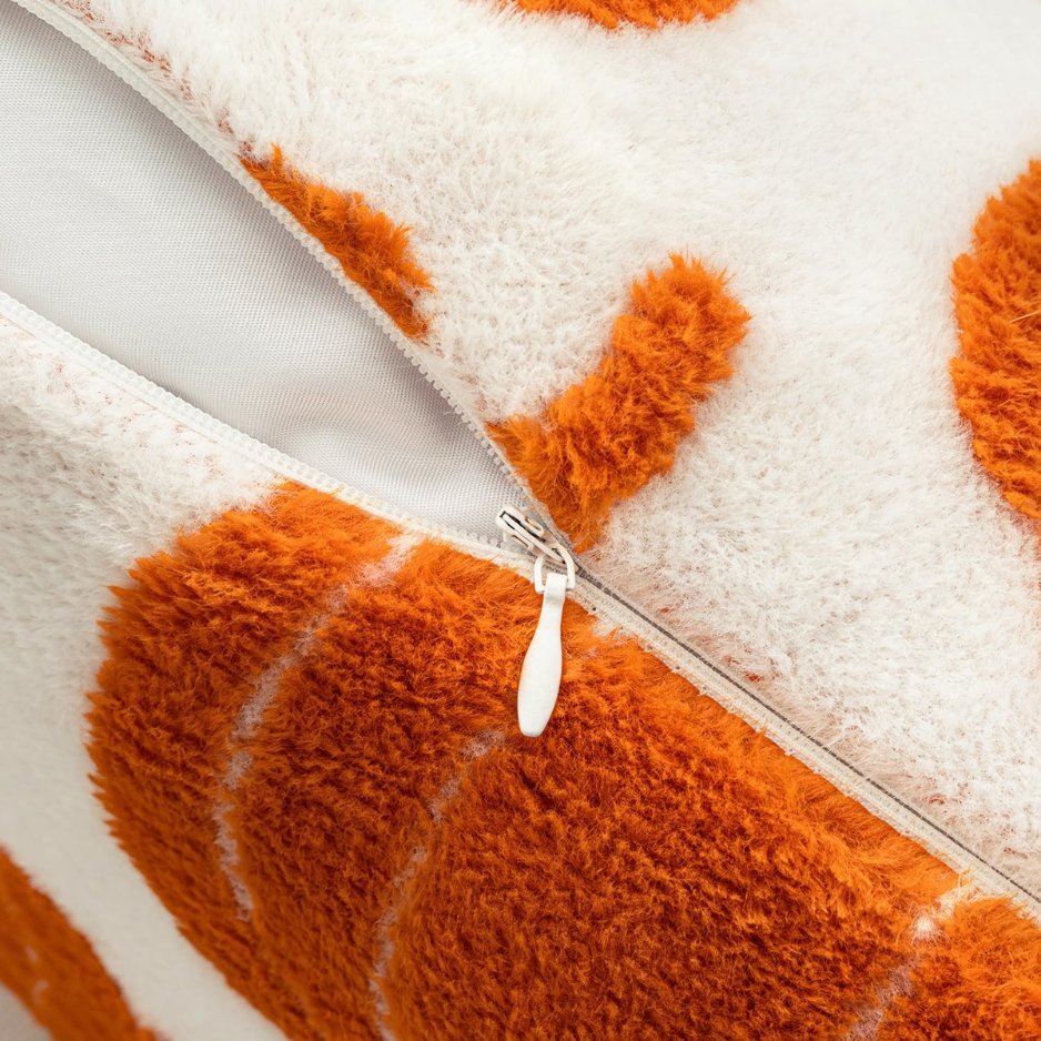 Oreiller de citrouille Couvertures Automne Décor 18x18 Ensemble de 2 Orange