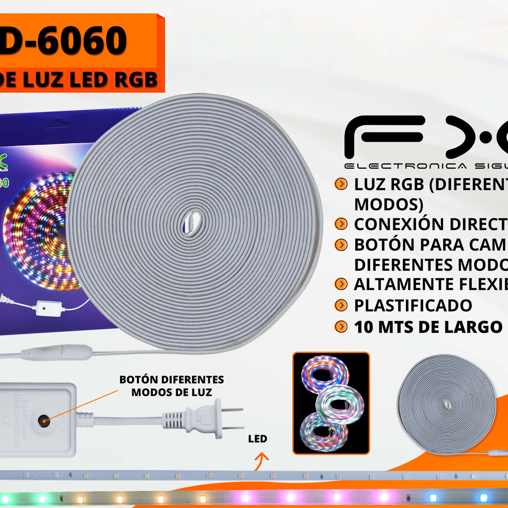 Commutateur de bouton multimode Rgb Led 10m