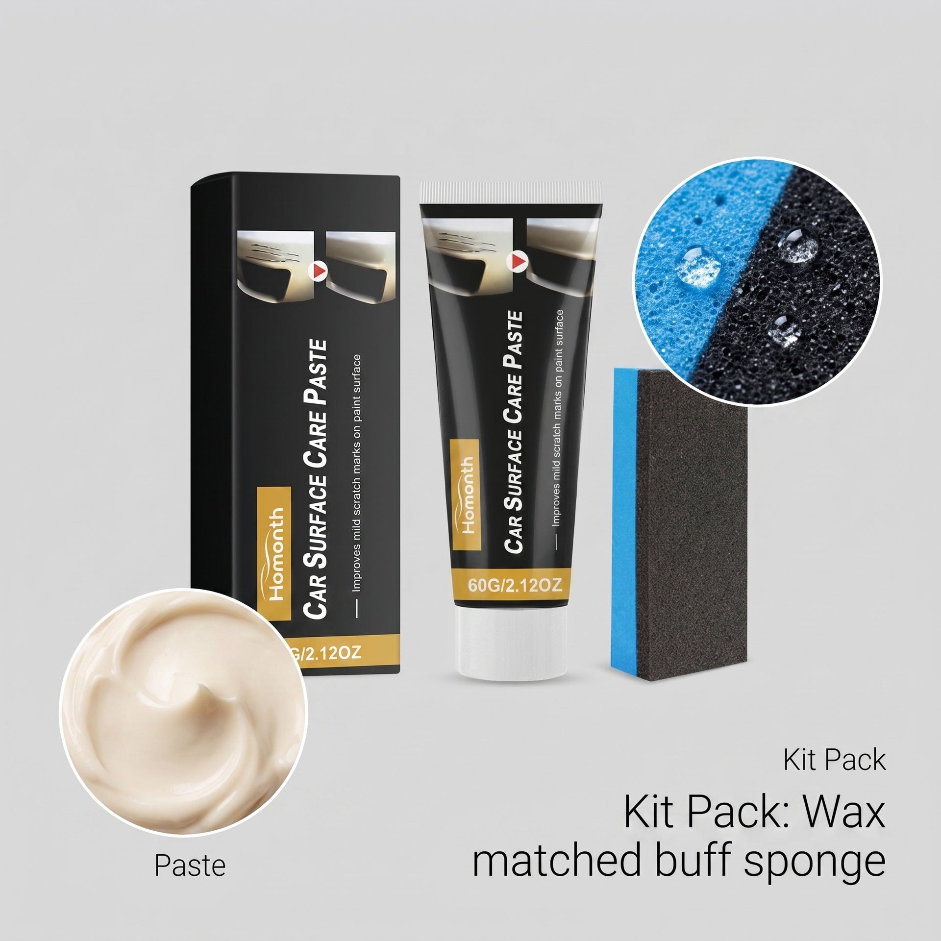 Pâte de soins de surface de voiture