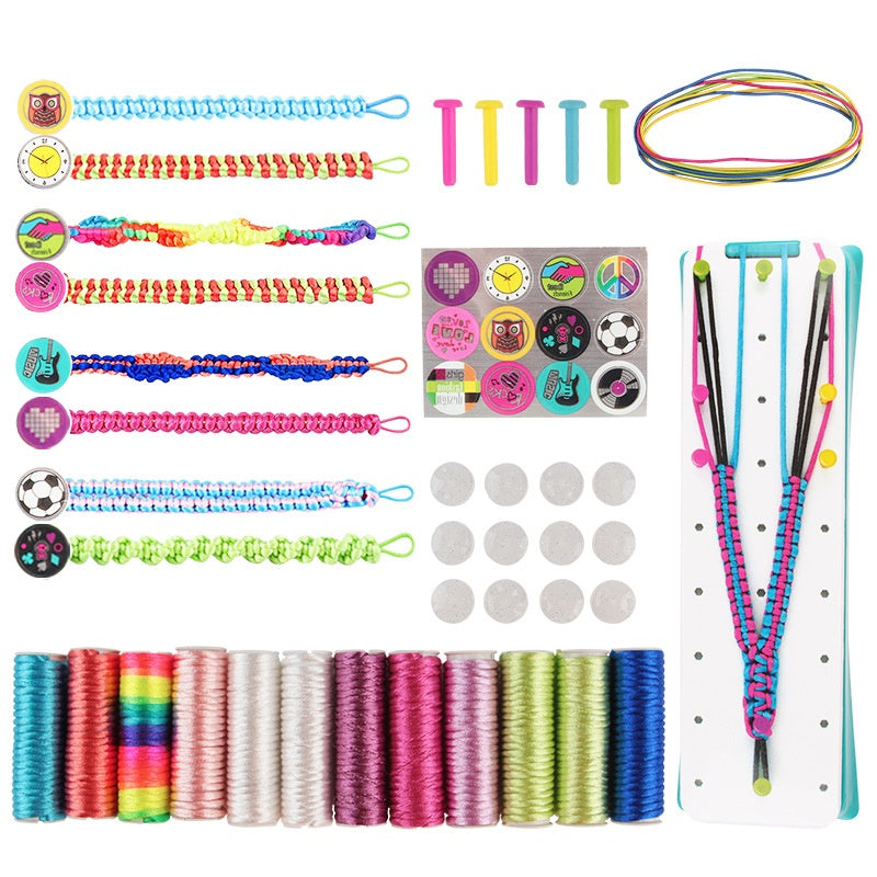 Bracelet d'amitié jouet de tissage pour les enfants bricolage élastique bracelet faisant kit pour les filles
