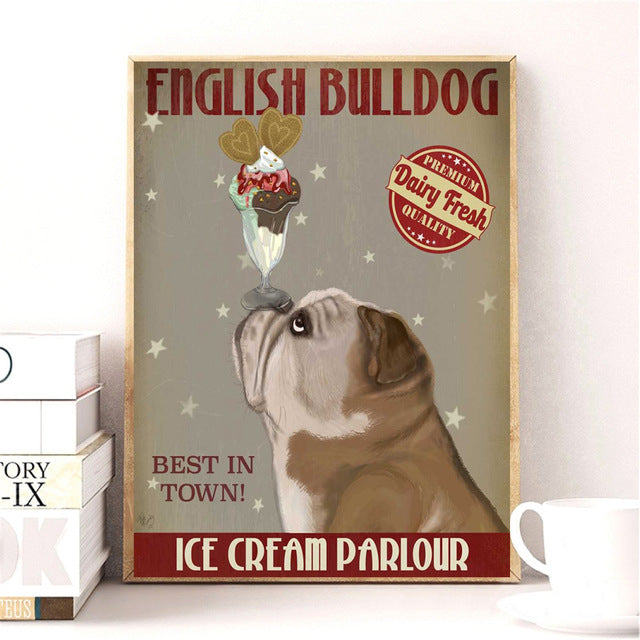 Affiche de peinture de toile imprimée décorative pour le salon