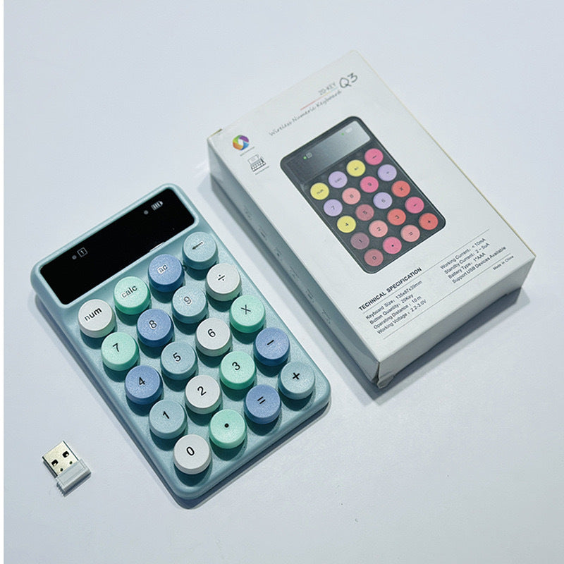 Mini-portable complexe Q3 sans fil numérique Macaron couleur clavier