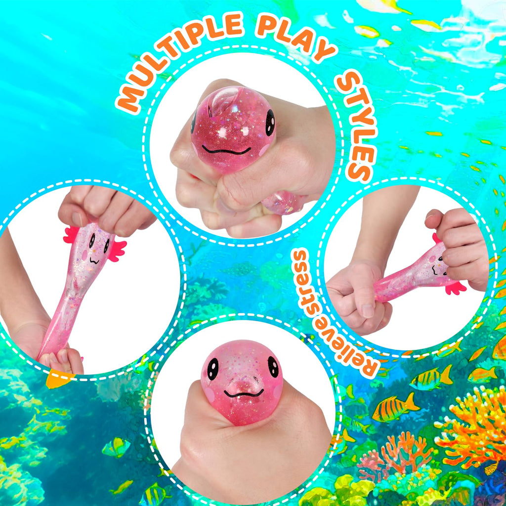 Axolotl Stress Relief Toy Glitter Fidget Toys Mignon Malt Sugar Axolotl Toy Fidget Toys Adul