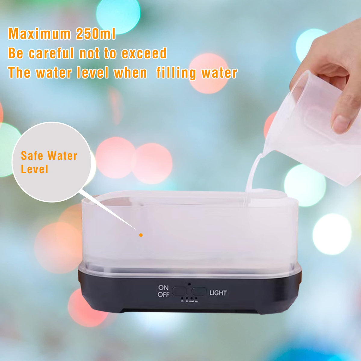 Motif de Noël flocons de neige Humidificateur ménage Aromathérapie coloré Humidificateur Atmosphe