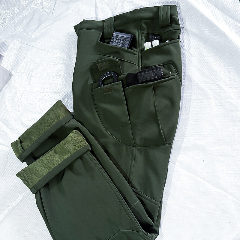 Vente directe en usine Ix7 Pantalon tactique doublé de polaires Veste extérieure d'hiver pour hommes épaissée