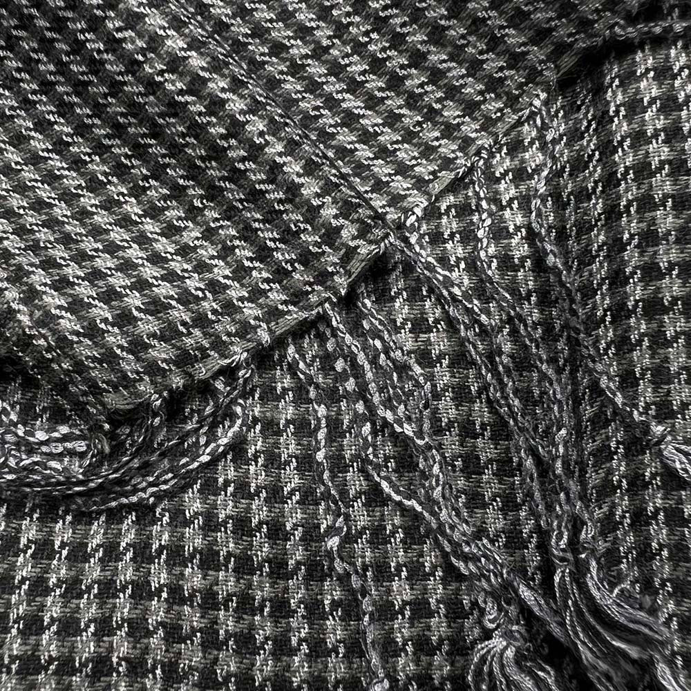 2pcs Gris Texturé Minimaliste Ton sur ton Jacquard Écharpe