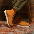 Platform Heightening Vintage Suede Breathable High-Top Work Boots