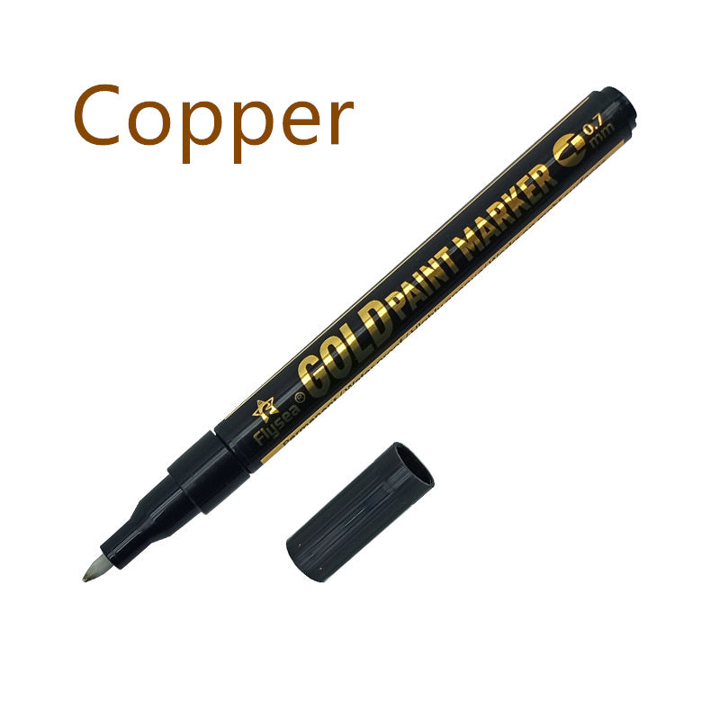 Pen miroir de peinture réfléchissant métal stylo chromé