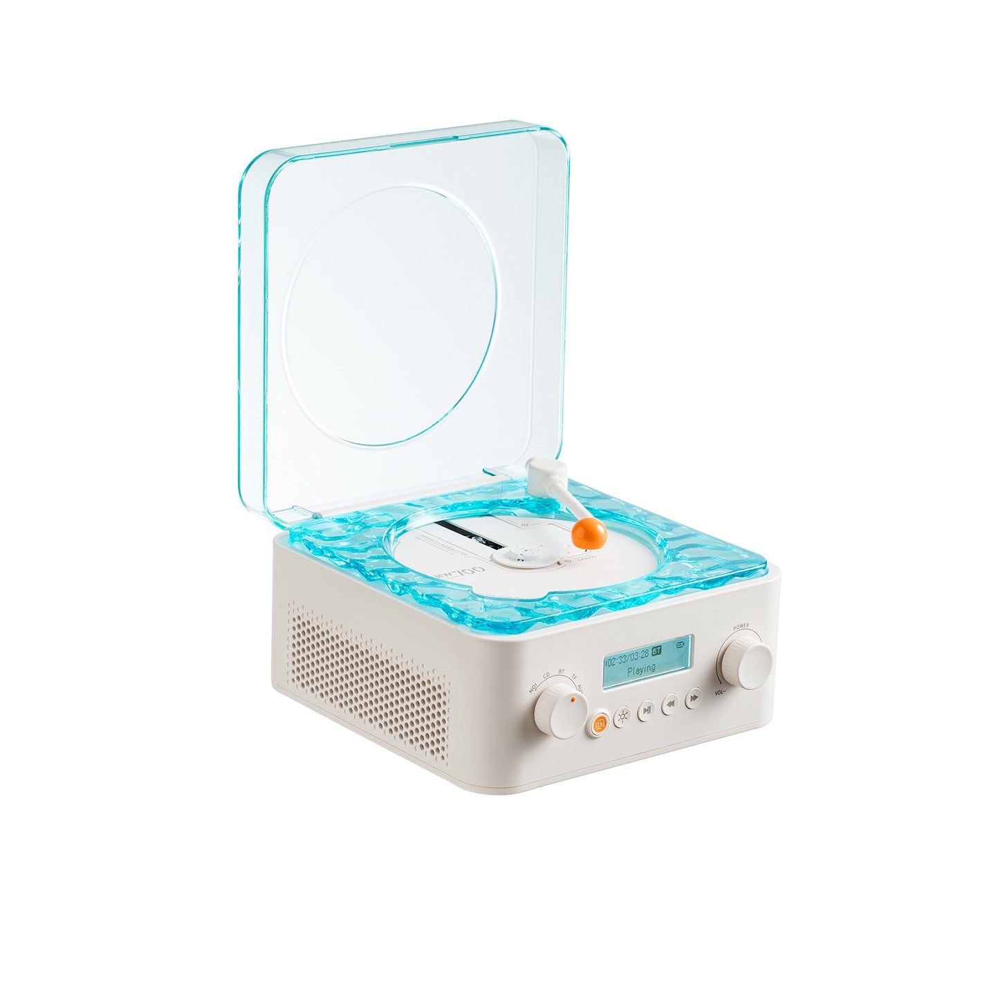 Lecteur Water Ripple Bluetooth Audio Vinyl écran rétro bidirectionnel Audio CD Bluetooth All-in-o