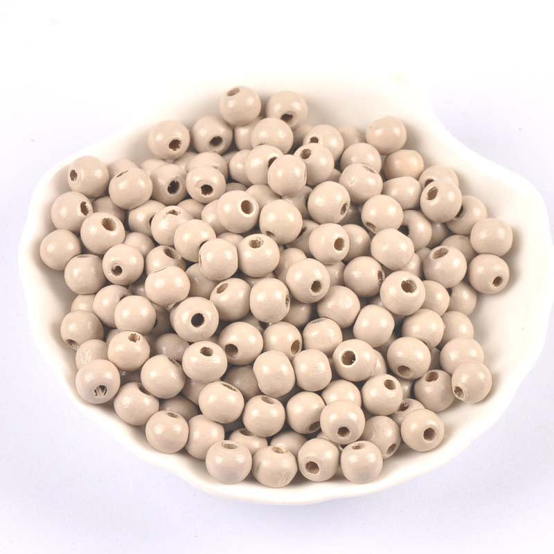 Accessoires de couleur de perles en bois