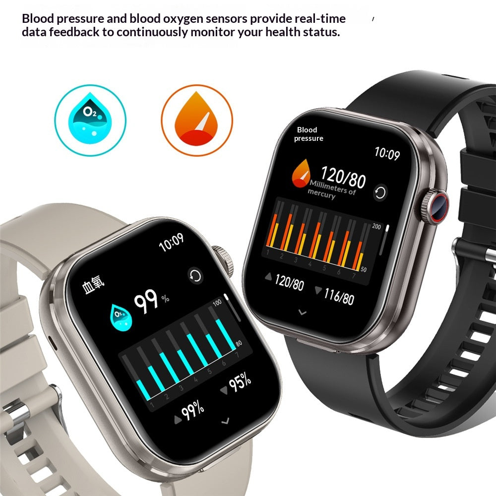 T99 Téléphones d'écoute TWS Watch 2-en-1 Bluetooth appelant la surveillance de la fréquence cardiaque