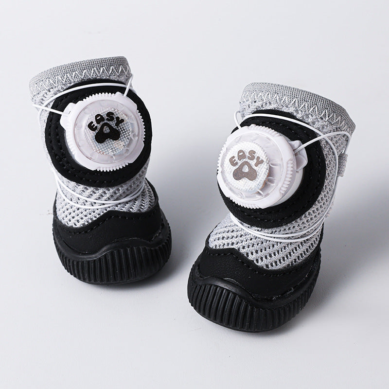 Mesh anti-dérapant Swivel-clip Soft-soled Respirant chaussures pour petits animaux