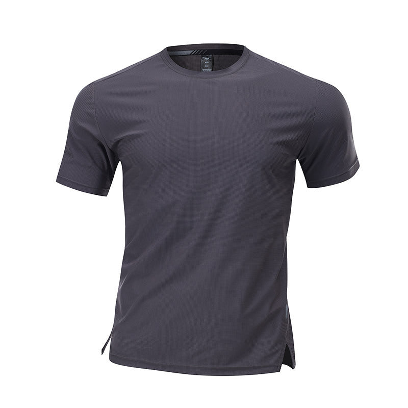 T-shirt en soie glacée à manches courtes pour hommes et femmes
