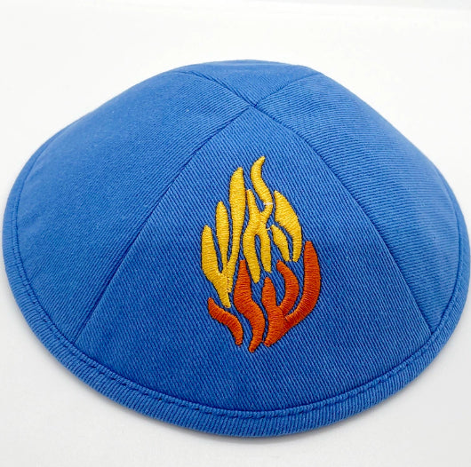 Dôme Petit Chapeau Kippah Kippot coton Twill Flame Kipa Petit Chapeau