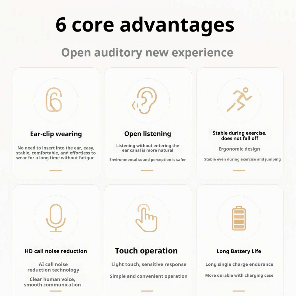 KP-124 Casques Bluetooth sans fil à clips d'oreilles sans fil de la meilleure vente